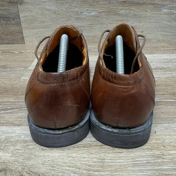 Zota Brown Leather Cap Toe Oxford Shoes Men's Size 11 - Picture 3 of 6